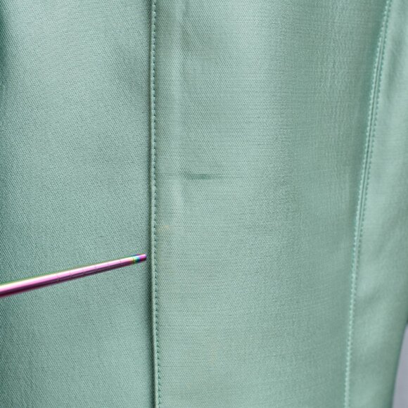 Jovani NY 3 Pc Silk Wool Set 18M Aquamarine Blazer Tank Lace Skirt Beaded NWT - Picture 15 of 16